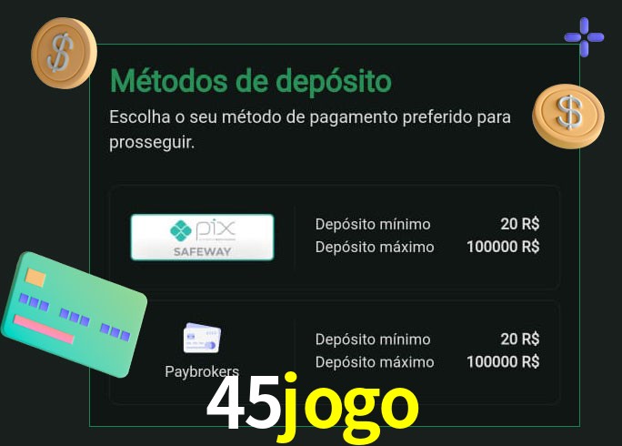 O cassino 45jogo oferece uma grande variedade de métodos de pagamento